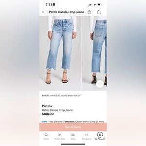 Pistola Light Blue Ankle Jeans